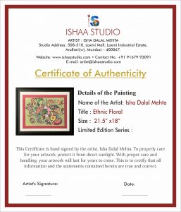 Abstract Art Painting with Certificate